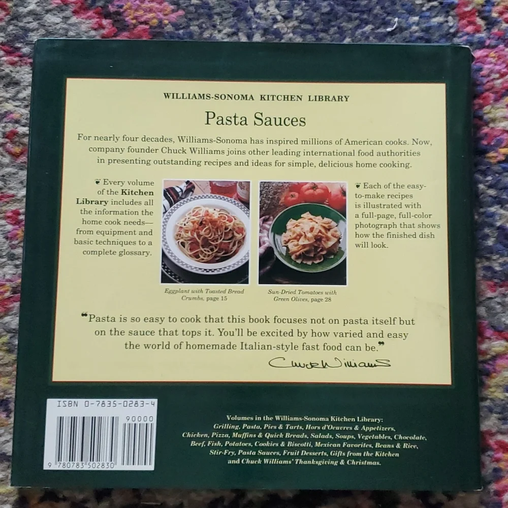 Williams Sonoma Cookbook / Pasta Sauces / Kitchen Library
